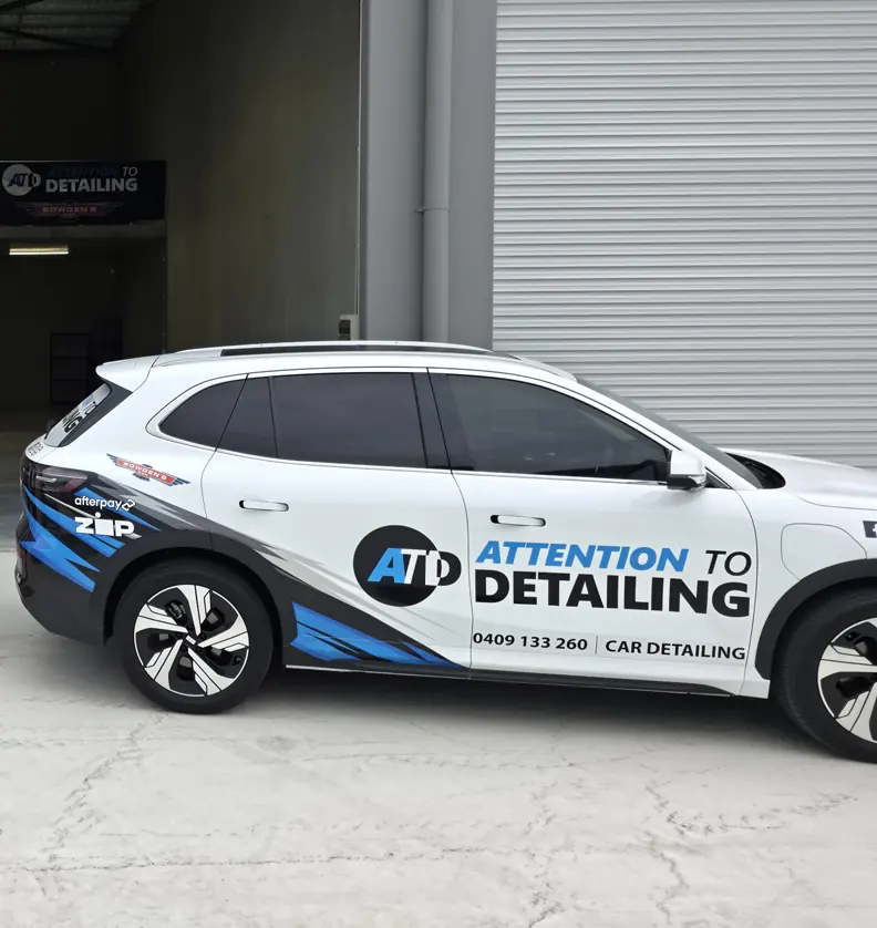 Attention To Detailing branded car outside the South Nowra studio